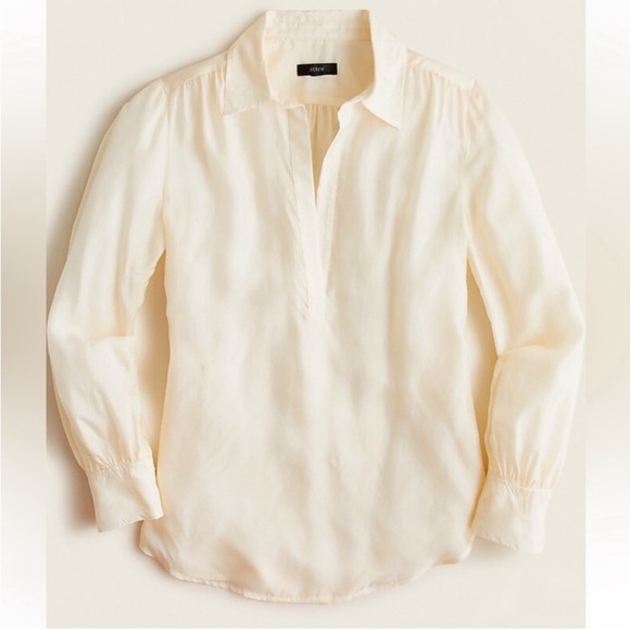 J. Crew Eco Cupro-blend Collared V-neck
Popover Top NWT 118.00 - Picture 1 of 1